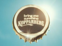 Kopparberg launches ‘Bring me Sunshine’ campaign for summer A bottle cap with the words 'bring me sunshine Kopparberg' stamped on it against a sunny sky background.