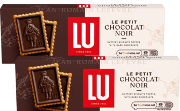 LU expands biscuits range with Chocolat Noir Pack shots of LU Le Petit Chocolat Noir.