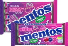 Mentos rolls out multipacks for Feeling Berry Good Pack shots of Mentos Feeling Berry Good three-pack and five-pack.