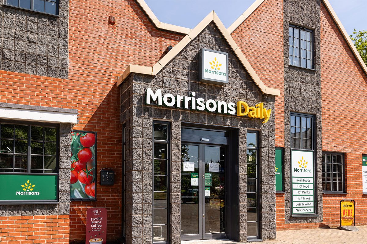 Exterior image of a Morrisons Daily store.