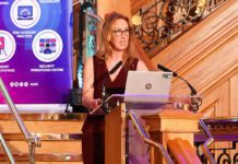 Retailers Against Crime presents a united front against shoplifting Stephanie Karté, chief executive at Retailers Against Crime, stands at a podium during the RAC Conference in Belfast.