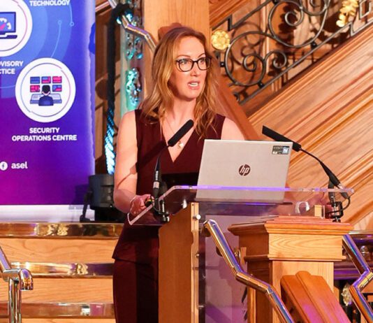 Retailers Against Crime presents a united front against shoplifting Stephanie Karté, chief executive at Retailers Against Crime, stands at a podium during the RAC Conference in Belfast.