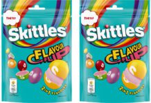Skittles launches new Flavour Flip sweets Pack shots of Skittles Flavour Flip.