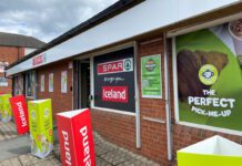 Spar UK and Iceland agrees exclusive partnership Exterior of a Spar convenience store with Iceland branding.