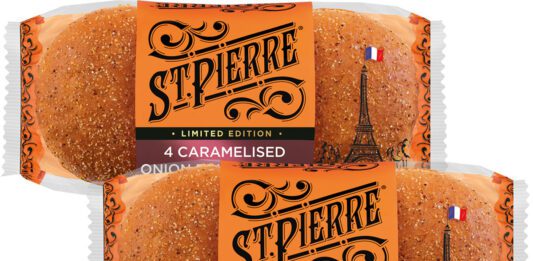 St Pierre expands with Caramelised Onion Brioche Buns Pack shots of St Pierre Caramelised Onion Brioche Buns.