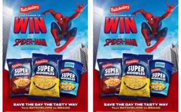 Batchelors unveils team-up with Spider-Man Promotional image of the collaboration between Batchelors and Spider-Man: Brand New Day.