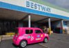 Fini builds UK distribution with new Bestway partnership A Fini branded car sits outside a Bestway Wholesale depot.
