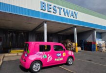 Fini builds UK distribution with new Bestway partnership A Fini branded car sits outside a Bestway Wholesale depot.