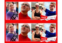 Coca-Cola announces sponsorship of Special Olympics GB Images of Special Olympics GB athletes in red boxes with the Coca-Cola Special Olympics GB sponsorship logo in the bottom right corner of the images.