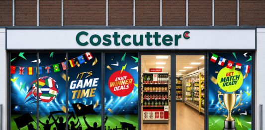 Bestway launches World Cup activity for Costcutter and Best-one Front of a Costcutter store with World Cup 2026 activity across it.