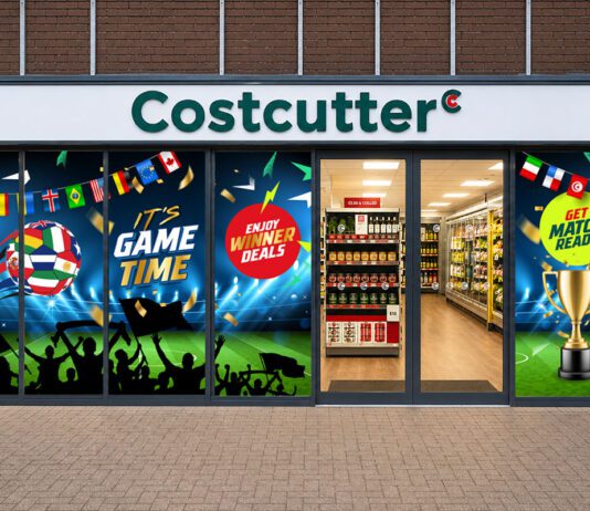 Bestway launches World Cup activity for Costcutter and Best-one Front of a Costcutter store with World Cup 2026 activity across it.