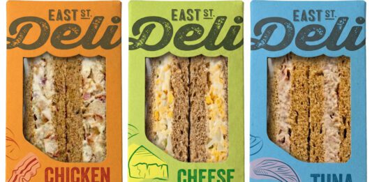 Kepak unveils new East St Deli sandwich range Pack shots of East St Deli Chicken & Bacon, Cheese & Onion and Tuna Mayo sandwiches.