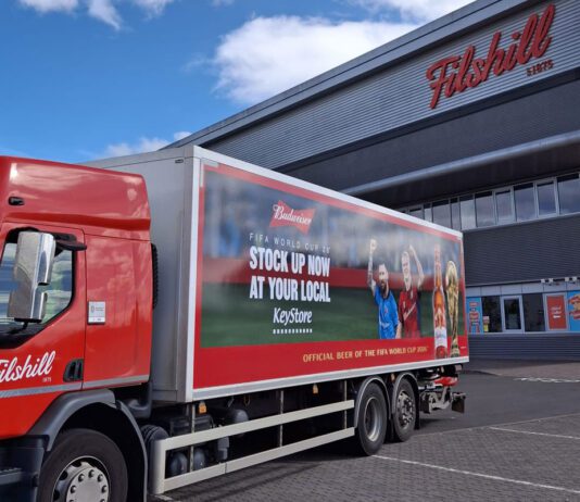 JW Filshill kicks off summer of football campaign A Filshill truck with Budweiser football branding on its side sits outside the firm's depot in Renfrew.