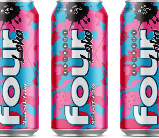 Four Loko hits the Jackpot on new flavour for summer Pack shots of Four Loko Jackpot cans.