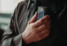 Abuse causes 90% of Scottish workers stress and anxiety A man with a HALOS bodycamera attached to the his chest.