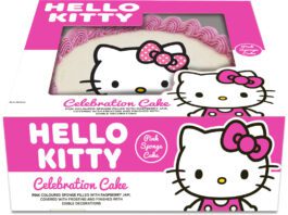 Finsbury unveils first Hello Kitty celebration cake Pack shot of the Hello Kitty Celebration Cake from Finsbury Food Group.