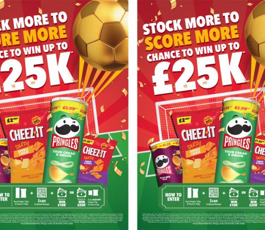 Kellanova builds excitement with new football themed competition Promotional image for the Kellanova Pringles and Cheez-It retailer competition offering store owners the chance to win up to £25,000.