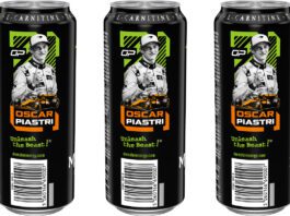 Monster Energy unveils new Oscar Piastri cans Pack shots of Monster Energy Oscar Pistari cans.