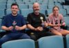 Pepsi Max kicks off new deal with Scotland football teams Scottish footballer Andy Robertson, Steve Clarke, head coach, and footballer Kathleen McGovern sit in Hampden Stadium seats holding cans of Pepsi Max.