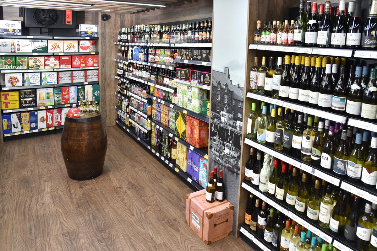 Interior image of the Premier Dunbar beer cave.