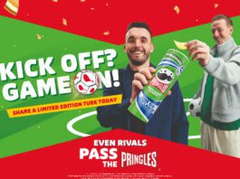 Pringles unveils new campaign with John McGinn Promotional image for Pringles World Cup 2026 campaign 'Even Rivals Pass the Pringles' featuring Scotland player John McGinn and England player Jordan Pickford.