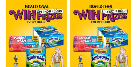 Premier Foods unveils Roald Dahl on-pack promo Promotional image of the 2026 partnership between Premier Foods and Roald Dahl featuring classic characters from the author's works along with pack shots of Ambrosia Custard and Angel's Delight.