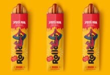 Rollover unmasks Spider-Man: Brand New Day promo Packs of Rollover Original Hotdog with the Spider-Man: Brand New Day promotion across them are set against a yellow background.