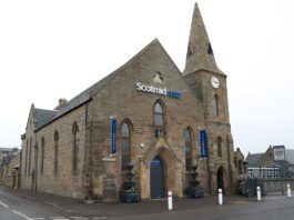 Scotmid moves into former Burghead church building Exterior image of Scotmid Burghead.
