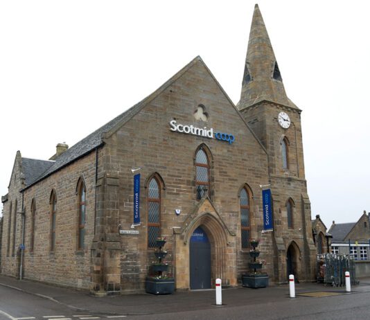 Scotmid moves into former Burghead church building Exterior image of Scotmid Burghead.