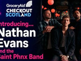 Checkout Scotland headline act unveiled Advert for GroceryAid Checkout Scotland announcing its headline act Nathan Evans and the Saint Phnx Band.