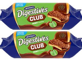 McVitie’s freshens up with new Digestives Club Mint Pack shots limited edition McVitie's Digestives Club Mint.