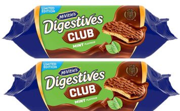 McVitie’s freshens up with new Digestives Club Mint Pack shots limited edition McVitie's Digestives Club Mint.
