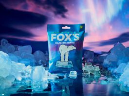 Fox’s reveals design update and refresh for XXX Mints A pack of Fox's Glacier Mints stands in an arctic scene with the Northern Lights behind it.