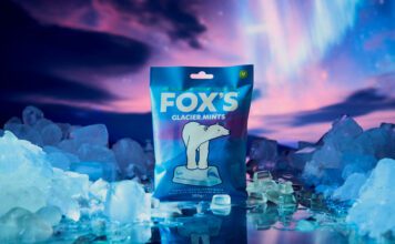 Fox’s reveals design update and refresh for XXX Mints A pack of Fox's Glacier Mints stands in an arctic scene with the Northern Lights behind it.
