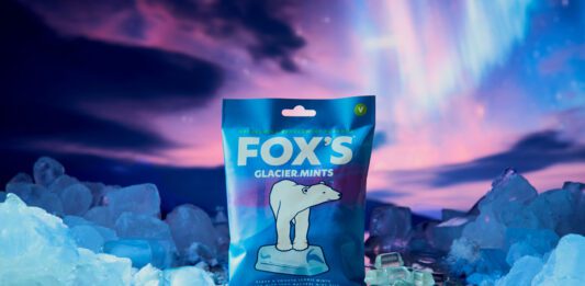 Fox’s reveals design update and refresh for XXX Mints A pack of Fox's Glacier Mints stands in an arctic scene with the Northern Lights behind it.