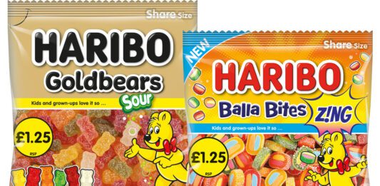 Haribo brings tangy tastes for new Goldbears and Balla Bites Pack shots of Haribo Goldbears Sour and Haribo Balla Bites Zing.