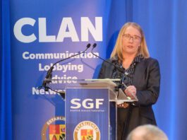 The Retail Crime Taskforce sets out its next steps Police Inspector Emma Wright stands at a podium at the Scottish Grocers' Federation's Annual Crime Conference.