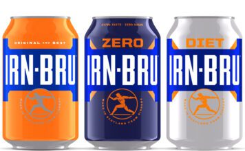Irn-Bru brings back ‘Made in Scotland from Girders’ campaign Pack shots of Irn-Bru, Irn-Bru Zero and Diet Irn-Bru cans.