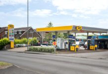 Karan Retail introduces first Jet locations Exterior image of a Jet forecourt location.