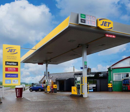 Jet grows Scottish network with Highland Fuels sites Exterior image of Jet Drum of Wartle Filling Station in Inverurie.