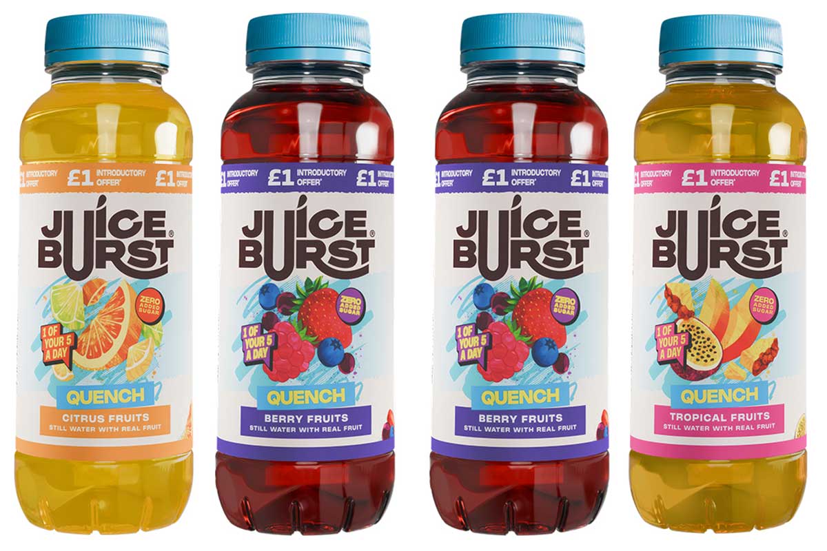 The new Juice Burst Quench range aims to satisfy the growing demand for enjoyable hydration drinks that deliver both refreshment and flavour.