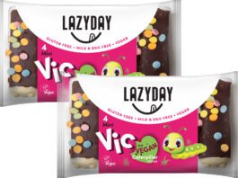 Lazy Day scoops Great Taste Award for vegan Caterpillar Cake Pack shots of LazyDay Mini Vic the Vegan Caterpillar Cakes.