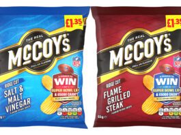 McCoy’s kicks off new Super Bowl promo Pack shots of McCoy's PMP with the on-pack promotion to win tickets to the Super Bowl LXI.