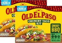 Old El Paso unveils new Taco kit Pack shots of Old El Paso Crunch Taco Kit Smoky BBQ.