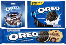 Oreo rolls out new Cookie Dough flavour and sharing packs Pack shots of Oreo Crunchy Bites, Oreo Sharing Tray and Oreo Cookie Dough.