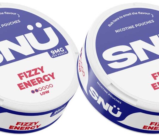 SNÜ launches Fizzy Energy nicotine pouch The new SNÜ Fizzy Energy nicotine pouch is available in four strengths and is said to combine a bold tropical taste with energy drink fizz.