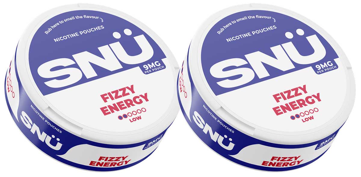 The new SNÜ Fizzy Energy nicotine pouch is available in four strengths and is said to combine a bold tropical taste with energy drink fizz.
