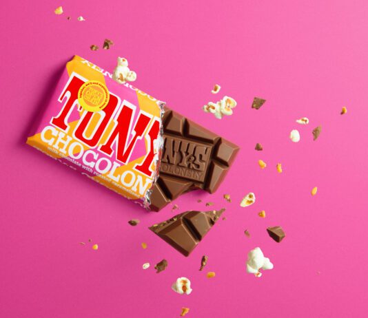 Tony’s Chocolonely unveils Popcorn Crunch bar The new Popcorn Crunch bar is described as being packed with roasted, caramelised popcorn pieces and covered in Tony's Chocolonely's creamy signature milk chocolate.