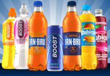 AG Barr offers retailers the chance to win £20k refit Pack shots of Boost Sport Orange, Boost Water+, Irn-Bru, Boost Energy Original, Irn-Bru Zero, Rubicon Sparkling Mango and Rubicon Spring Black Cherry Raspberry.