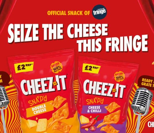 Cheez-It in Edinburgh Fringe tie-up Cheez-It has been announced as the Official Snack Partner of the Edinburgh Festival Fringe 2026, which starts tomorrow (7 August), in a bid to build further consumer awareness about the savoury brand.